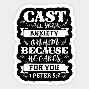 1 Peter 5:7 Sticker